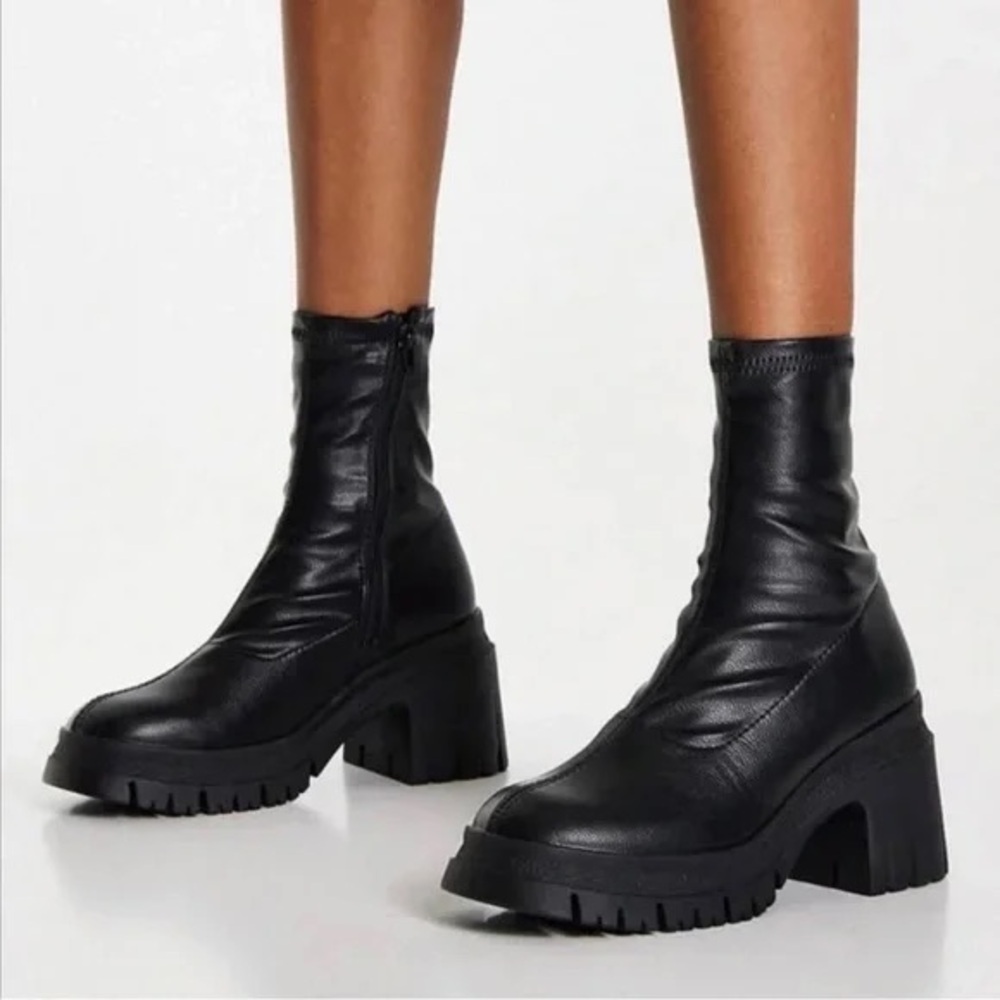 ASOS leather sock boot size 10